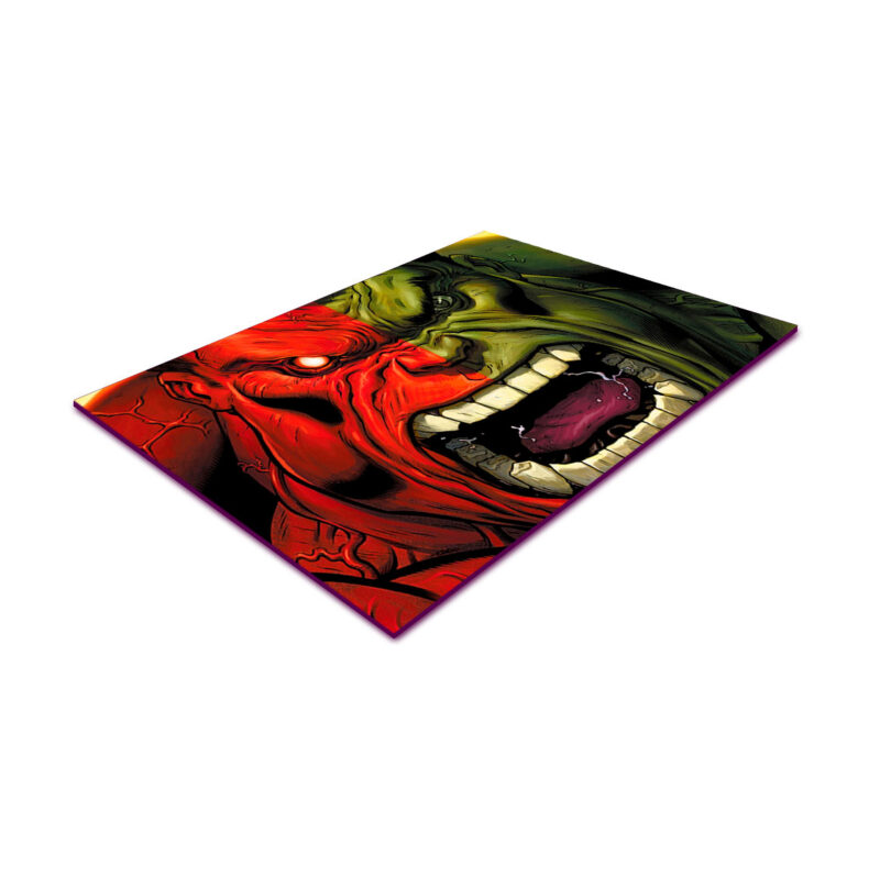 Tapete Incrível Hulk Verde Vs Hulk Vermelho 40x60 cm - Imagem 4