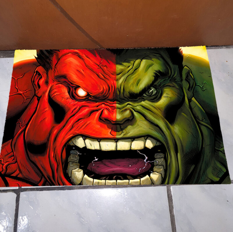 Tapete Incrível Hulk Verde Vs Hulk Vermelho 40x60 cm