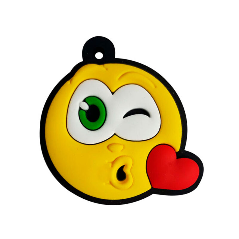 Chaveiro Emborrachado Emoticon Beijo - Imagem 2