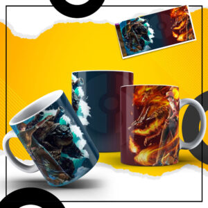 Caneca Pokemon Luta Água Vesus Fogo