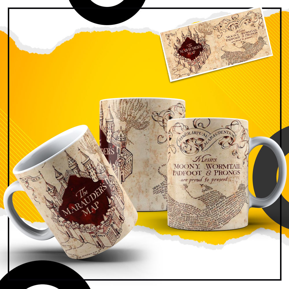Caneca Filme - HP Mapa do Maroto